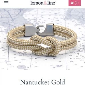 Lemon and line square knot rope bracelet ⚓️
